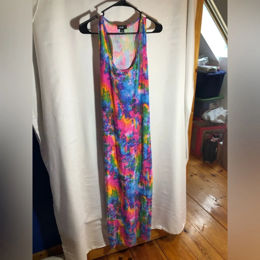 Women’s Multi Colored Maxi Dress, Size Large - Picture 2 of 10